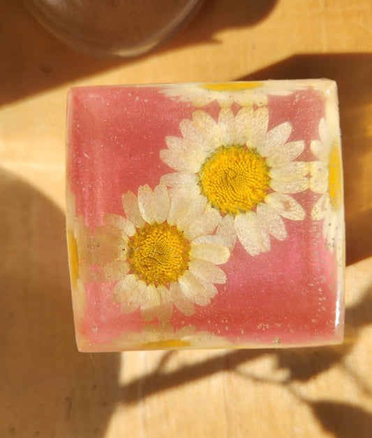 Pink Resin Cube