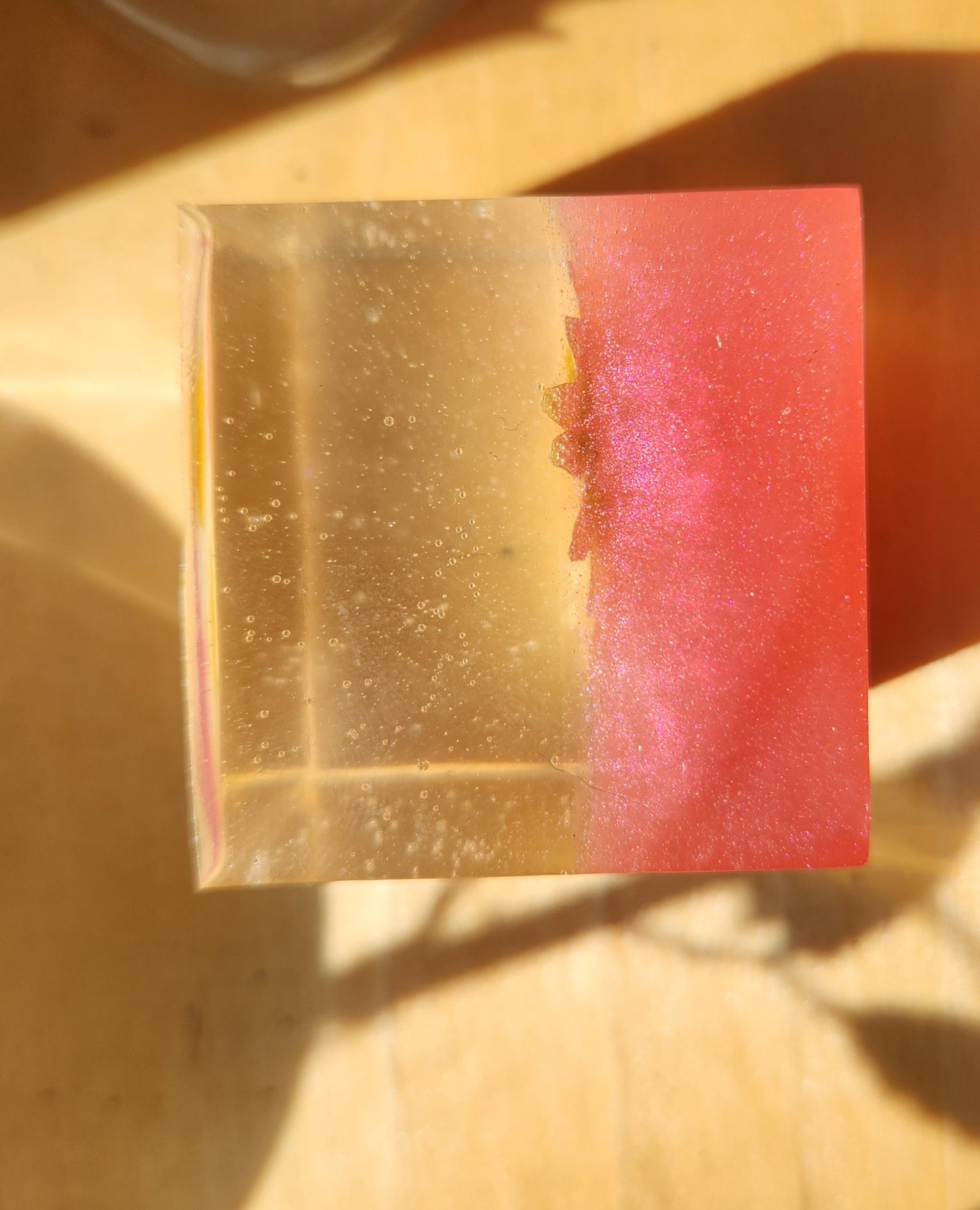 Pink Resin Cube